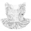 Summer girls mermaid T-shirt beach top mermaid glittering children sequin lace sleeve vest 