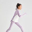 Autumn and Winter New Children's Yoga Suit Long Sleeve Finger Sleeve Contrast T-shirt Training Sports Running Tight Fitness Top Women 