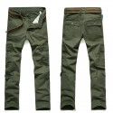 Men's Tough Guy Workwear Pants Outdoor Casual Pants Straight Fit Cotton Multi Bag Pants 