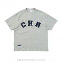 Summer New CHN Letter Embroidered Couples Short Sleeve T-shirt Men's Half Sleeve 