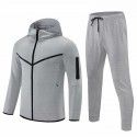 Autumn and Winter Men's Sports Imitation Cotton Sweater Set Basketball Football Fitness Leisure Team Jersey Playcoat Training Zipper Coat 