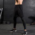 Men's tights fake two-piece fitness exercise running training 