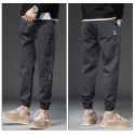 Youth Autumn and Winter New Fashion Simple Versatile Leggings Casual Men's Loose Crop Pants 