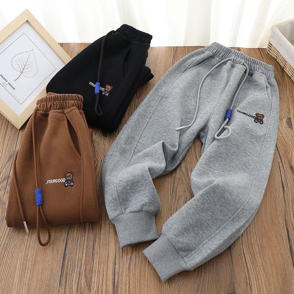 Children's Pants Boys' Pants Spring Outwear Pants New Children's Clothing Cartoon Children's Pants Middle and Big Boys' Guard Pants 