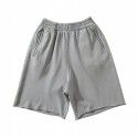 Cotton yeezy Sports Grey Shorts Men's High Street 