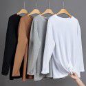 Heavyweight High Quality Cotton Long Sleeve T-shirt Men's Youth Loose Double Strand Double Yarn Men's Shirt 