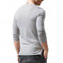 European and American men's long-sleeved round neck T-shirt Men's bottom shirt Men's T-shirt 