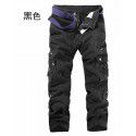 Menswear Mens Casual Solid Color Amazon Multi Pocket Washable Workwear Pants Outdoor Men's Pants 