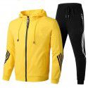 Spring and Autumn 2022 New Sports Men's Set Casual Sweater Pullover Fashion Zipper Set 