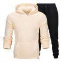 Autumn and winter men's sweater suit casual sports suit plush sweater suit men's hoodie 