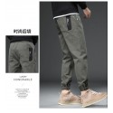 Youth Autumn and Winter New Fashion Simple Versatile Leggings Casual Men's Loose Crop Pants 