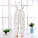 Baby Spring and Autumn Strap Pants Boys and Girls' Home Open Pants Children's Kindergarten Lunch Pants High Waist Calf Pants 