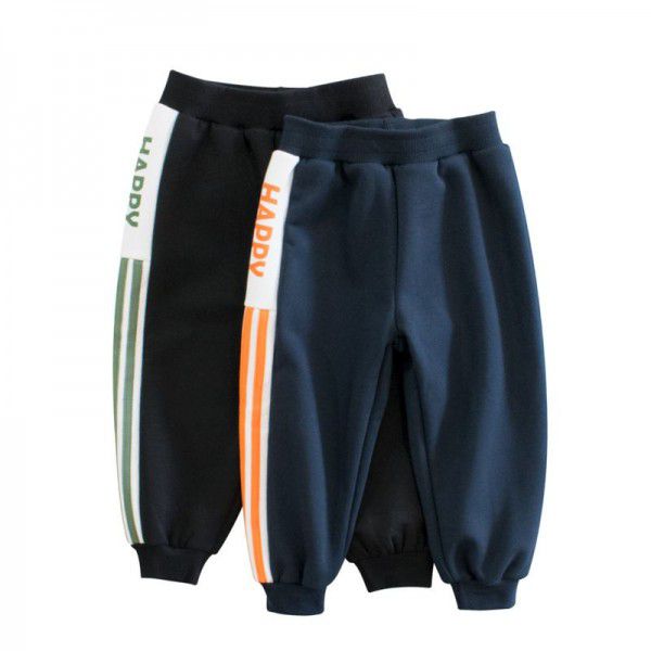 Brand children's wear boys' sports pants plush autumn and winter new children's pants 