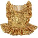 Summer girls mermaid T-shirt beach top mermaid glittering children sequin lace sleeve vest 