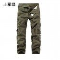 Men's overalls Casual cotton outdoor multi-pocket solid color pants Men 