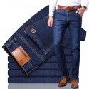 Men's Jeans Spring and Autumn Comfortable Elastic Versatile Light Business Little Dad Pants Show Young Men's Style 