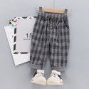 Boys' Pants Checkered Autumn New Children's Spring Autumn Casual Pants Western Pants Baby Pants Thin Fashionable 