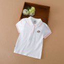 Girls' Short Sleeve T-shirt Polo Shirt Summer New Children's Top Pure Cotton Large Children's Wear Solid Color Underlay Shirt Thin 