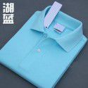 Pearl Cotton Topped French Fish POLO Shirt Men's Simple Loose Large Business Short Sleeve Men's T-Shirt 