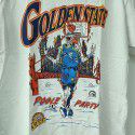 Loose Fashion Short Sleeve Golden State Theme Skull Print Men's Large T-shirt 