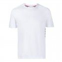 Fashion Brand Half Sleeve Side Stripe Cotton Summer Round Neck Short Sleeve T-shirt Casual Fashion Men's Couple Dress 