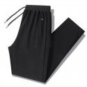 Cotton casual spot sanitary pants, large size, men's tie mouth, flat mouth, versatile pants, men 