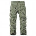 Menswear Mens Casual Solid Color Amazon Multi Pocket Washable Workwear Pants Outdoor Men's Pants 