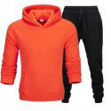 Autumn and winter men's sweater suit casual sports suit plush sweater suit men's hoodie 