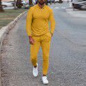 Men's fall new long-sleeved slimming trend casual fashion sports suit 