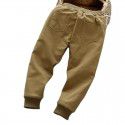 Winter middle and large children's new thickened cotton warm children's trousers, sanded stretch cotton jacket for boys and girls 