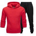 Autumn and winter men's sweater suit casual sports suit plush sweater suit men's hoodie 