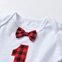 Baby Boys Fall Long Sleeve T-shirt Strap Pants Boys Set Gentleman Bowtie Cotton Creeper 