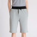 Sports casual pants Summer Korean comfortable men's solid color straight tube loose quarter pants 