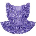 Summer girls mermaid T-shirt beach top mermaid glittering children sequin lace sleeve vest 