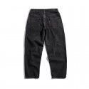 Relaxed Jeans Day Fashion Solid Color Embroidered Straight Leg Label Men's Pants 