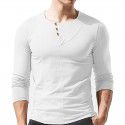 European and American men's long-sleeved round neck T-shirt Men's bottom shirt Men's T-shirt 