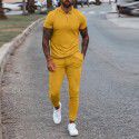 Men's fall new long-sleeved slimming trend casual fashion sports suit 