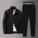 New men's spring and autumn sportswear suit middle-aged father's loose sweater three-piece large casual coat 