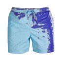 New Water Colored Swimming Pants Beach Pants Men's Personalized European and American Large Warm Colored Shorts 