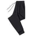 Sports pants Men's pure cotton autumn and winter close-up leggings Solid color plush warm pants Loose casual knitted sanitary pants 