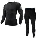 Men's sports and leisure suit Running quick-drying breathable fitness suit PRO stretch tights Basketball bottom shirt 