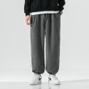 Spring and Autumn New Japanese Corduroy Casual Pants Men's Loose Large Stripe Pants Wide Leg Harun Pants 