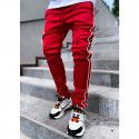 Spring and Autumn Work Wear Pants Men's Fashion Brand Elastic Multi Pocket Reflective Straight Sleeve Sports Fitness Casual Pants 