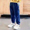 Boys' jeans autumn and winter plush children's leggings loose casual children's clothing 