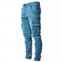 New style jeans Men's side pockets Small leg skinny jeans 