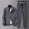 New men's spring and autumn sportswear suit middle-aged father's loose sweater three-piece large casual coat 