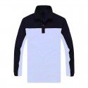 Embroidered top men's beaded cotton loose version long-sleeved POLO shirt spot cross-border products 