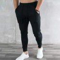 Men's Sports Leisure Pants Running Fitness Multi Pocket Sweat-absorbing Slim Fit Tights 