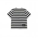 Summer Boys' Stripe Short Sleeve T-shirt Medium and Big Boys' Hip Hop Dance Loose Half Sleeve Bottom Shirt Trend 