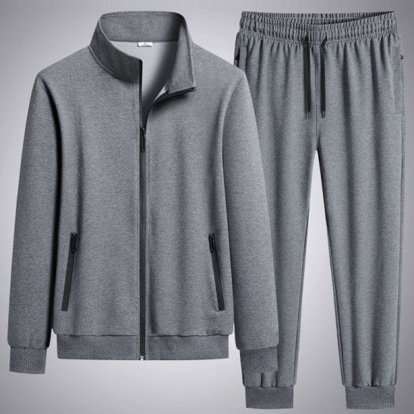 New sportswear Korean version coat Long sleeve pants Casual large two-piece set 